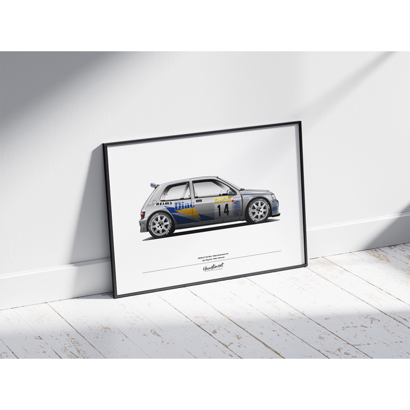 AFFICHE POSTER RENAULT CLIO VENTURINI RALLYE MONTE CARLO 2008 RALLY
