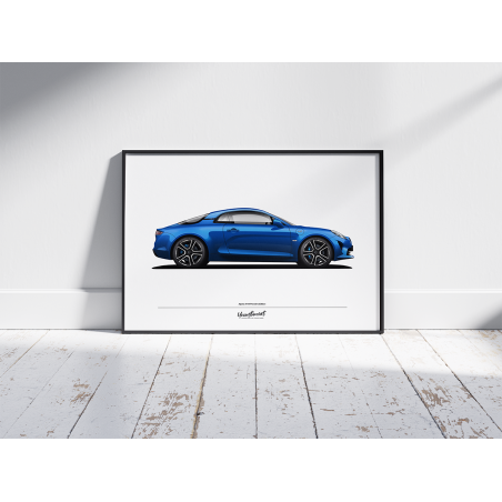 Poster Alpine A110 Premiere Edition - Bleu Alpine - Edition Limitée