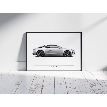 Poster Alpine A110 Premiere Edition - Solar White - Limited Edition