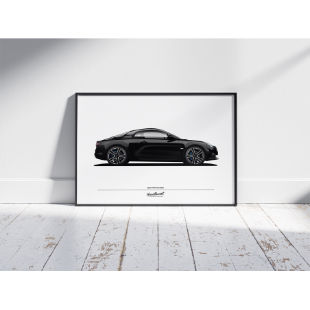 Poster Alpine A110 Premiere Edition - Deep Black - Limited Edition