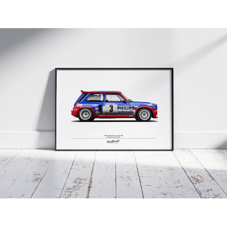 Poster Renault 5 Maxi Turbo Ragnotti - Tour de Corse 85 - Edition Limitée