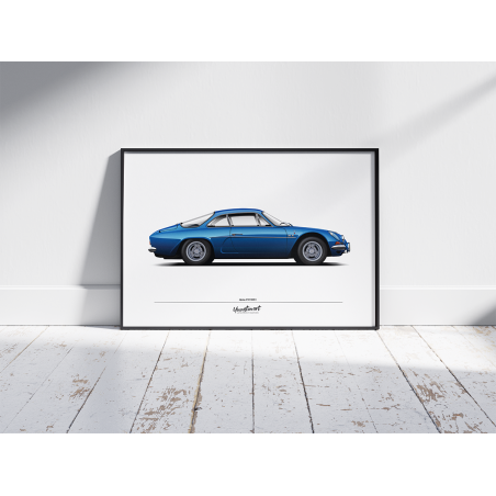 Poster of Alpine A110 1600S - Alpine Blue - Limited Edition