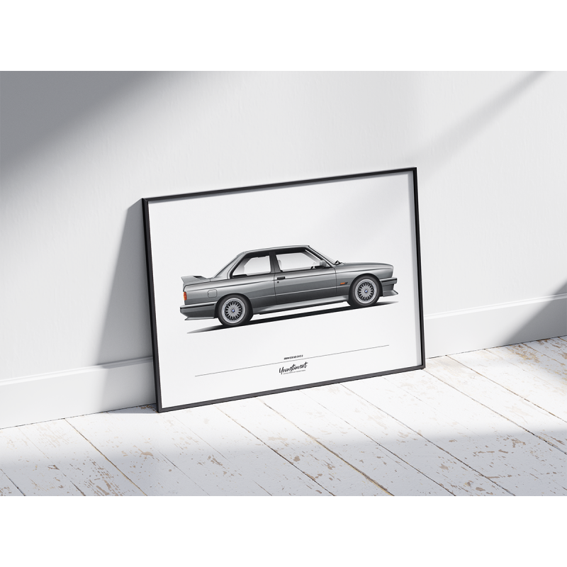 BMW m-power M3 E30, 5 pièces, M racing, affiche de mode moderne, impression  sur toile, décoration murale pour maison et bureau, sans cadre 40x50cm no  frame