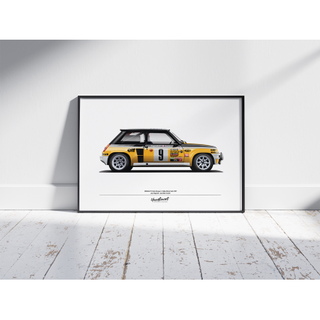 Poster Renault 5 Turbo Gr.4  Ragnotti - Monte Carlo 1981 - Limited Edition