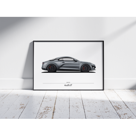 Poster Alpine A110 S - Matte Tonnerre Grey - Limited Edition