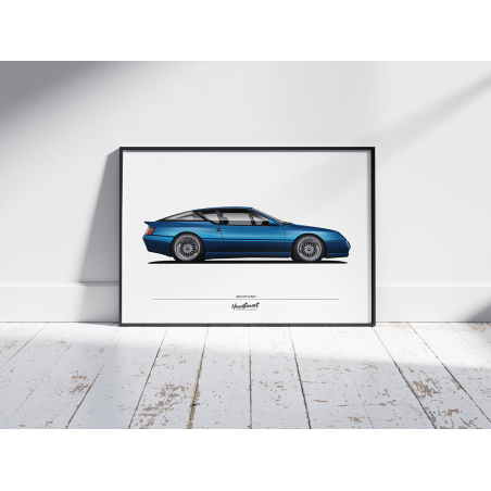 Poster Alpine GTA Le Mans - Alpine Blue - Limited Edition