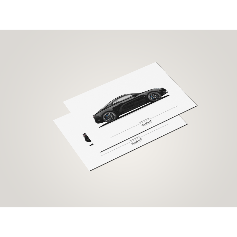 Postcard Alpine A110 Premiere Edition - Deep Black