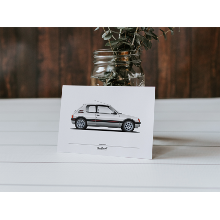 Postcard 205 GTi 1.9 - White