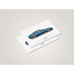 Alpine GTA Le Mans - Alpine Blue - Format A6